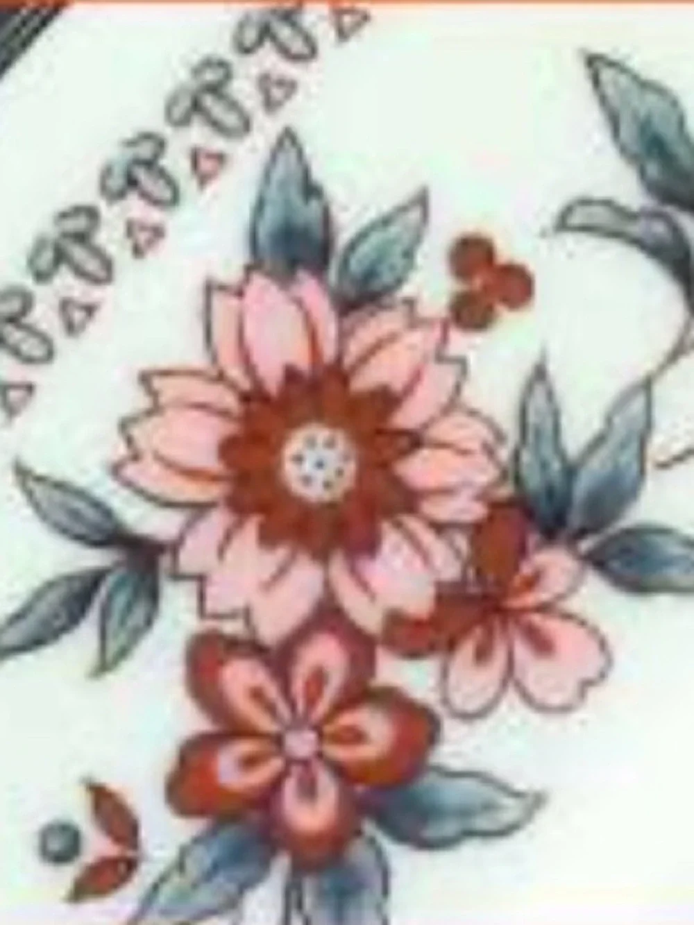 White/Pink/Rust Floral Porcelain Fine China Teacup & Saucer Set by Sheffield